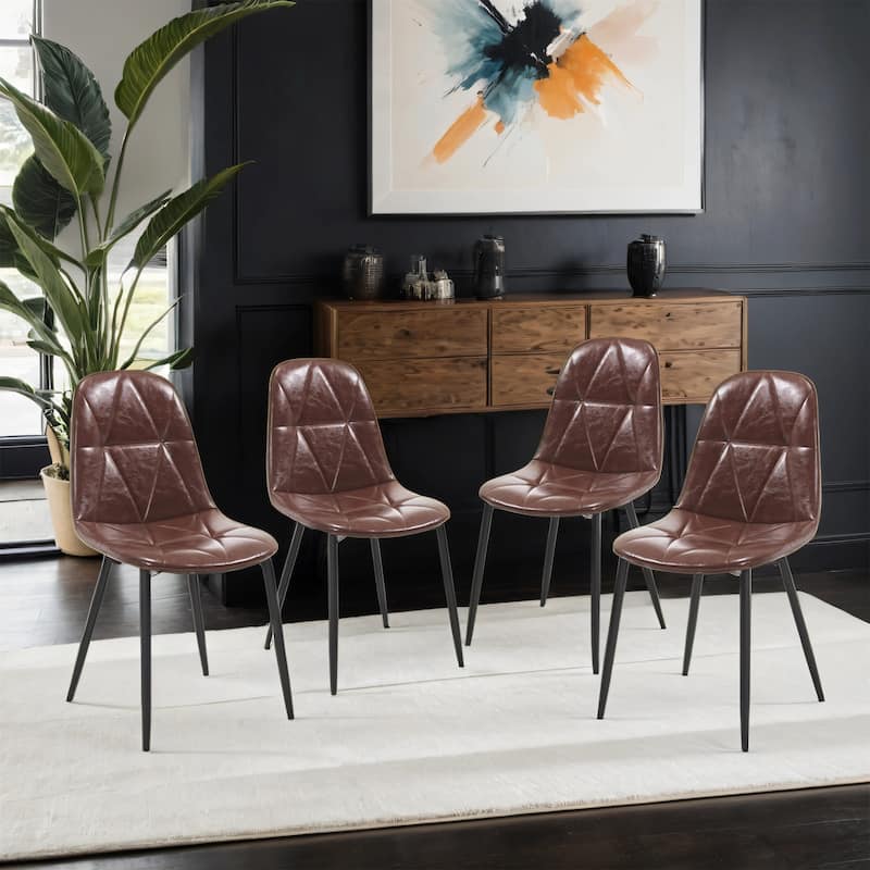 Ergonomic Dining Chairs - 330LB Capacity, Water-Resistant, Set of 2/4