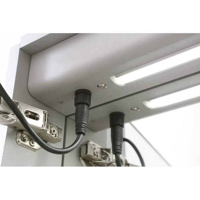 AQUADOM Royale Plus 48"x36"x5" LED Medicine Mirror Cabinet, Defogger, Dimmer, LED 3X Makeup Mirror, Outlets, Interior LED Light