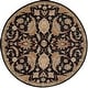 preview thumbnail 8 of 11, Livabliss Middleton Transitional Floral & Botanical Area Rug Black - 8' x 8' Round - Round