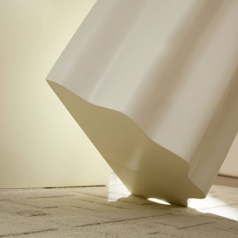 GDF Studio - Hitchcock Modern Fiberglass Side Table Set with Wavy Edge Design