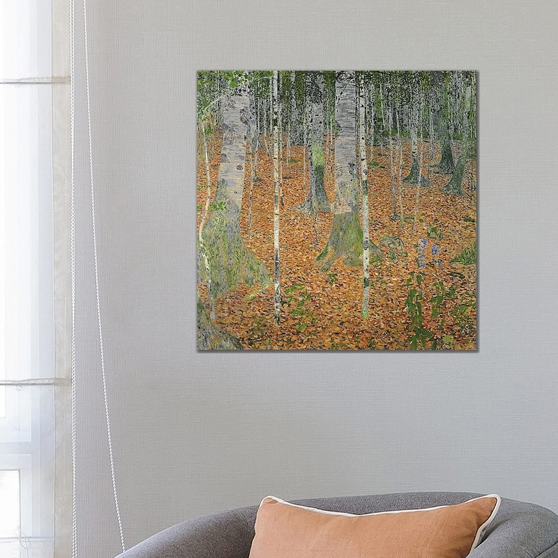iCanvas 'The Birch Wood, 1903' by Gustav Klimt Canvas Print - 26x26x1.5