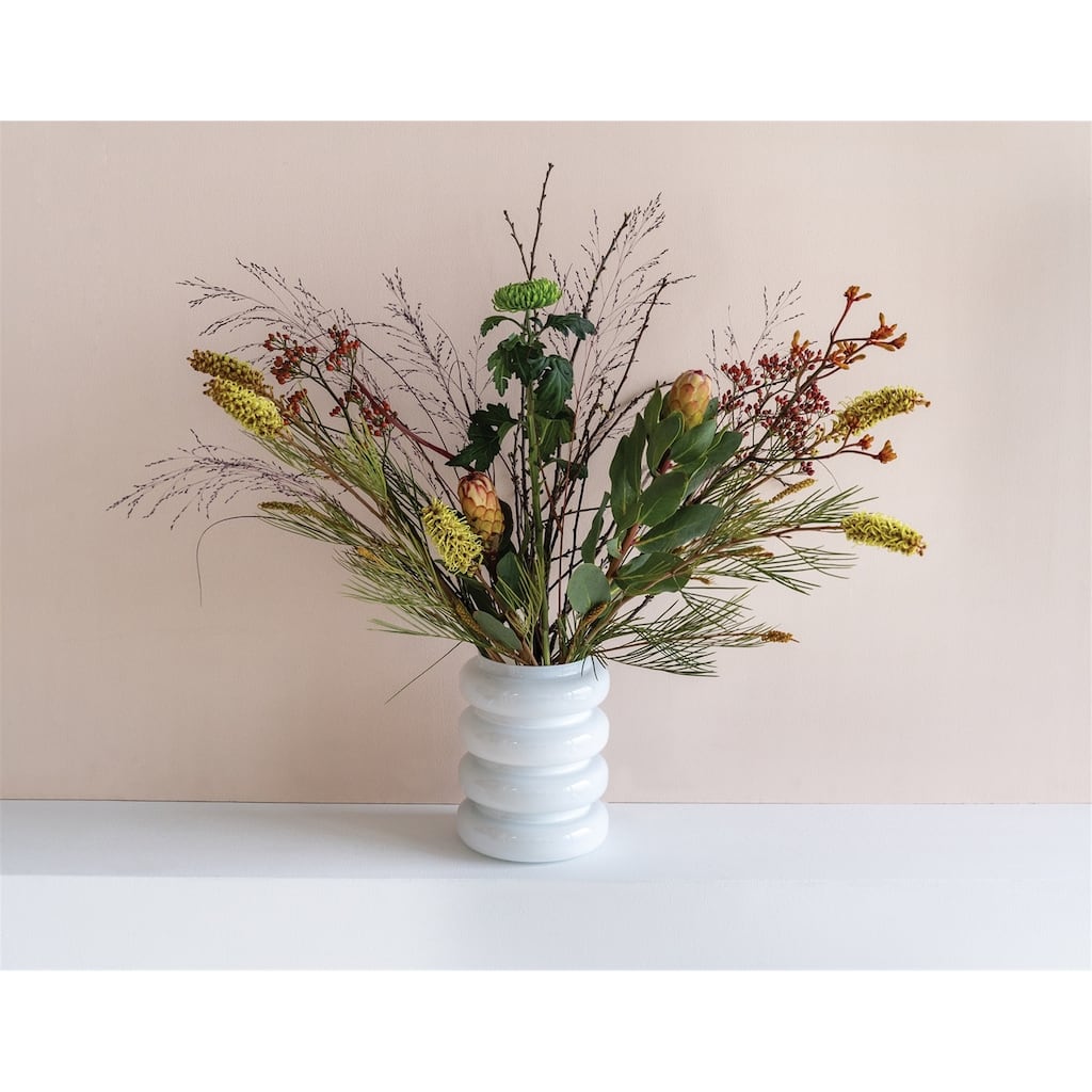 Vase Flower Recycled Glass Bulb - White Co