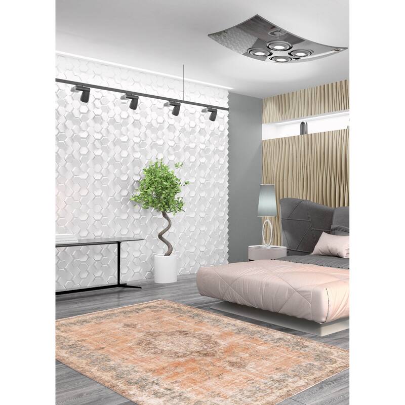 ECARPETGALLERY Hand-knotted Antalya Vintage Copper Wool Rug - 5'10 x 8'10