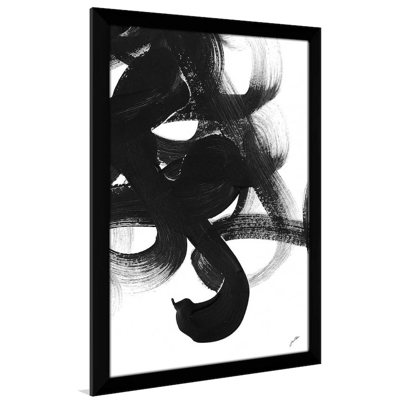 "Noir Strokes I (Vertical)" Print on Acrylic