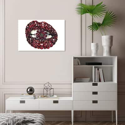 Wynwood Studio Canvas Fashion and Glam Red Lips Red and Dark Red Glam Wall Art Canvas Print