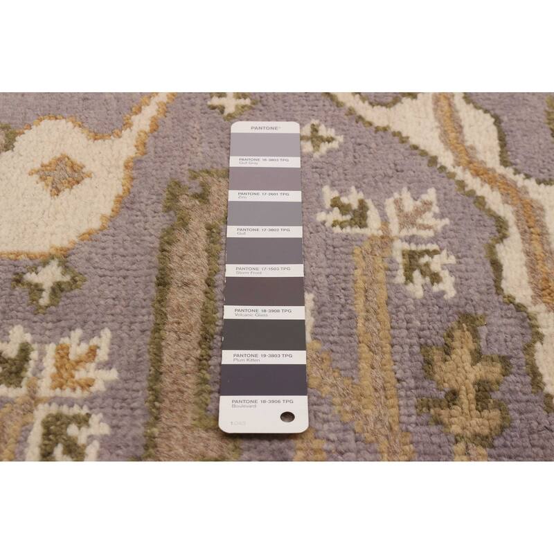 ECARPETGALLERY Hand-knotted Royal Oushak Grey, Purple Wool Rug - 7'0 x 7'0