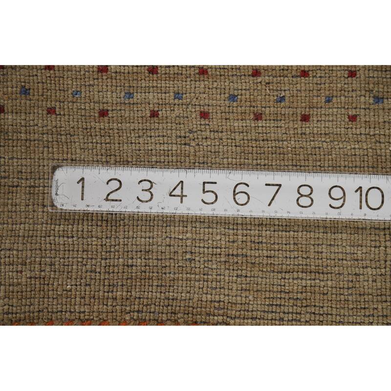 Hand Knotted Oriental 100% Wool Carpet Tribal Tribal Brown Gabbeh Area Rug - 7' 8'' X 4' 11''