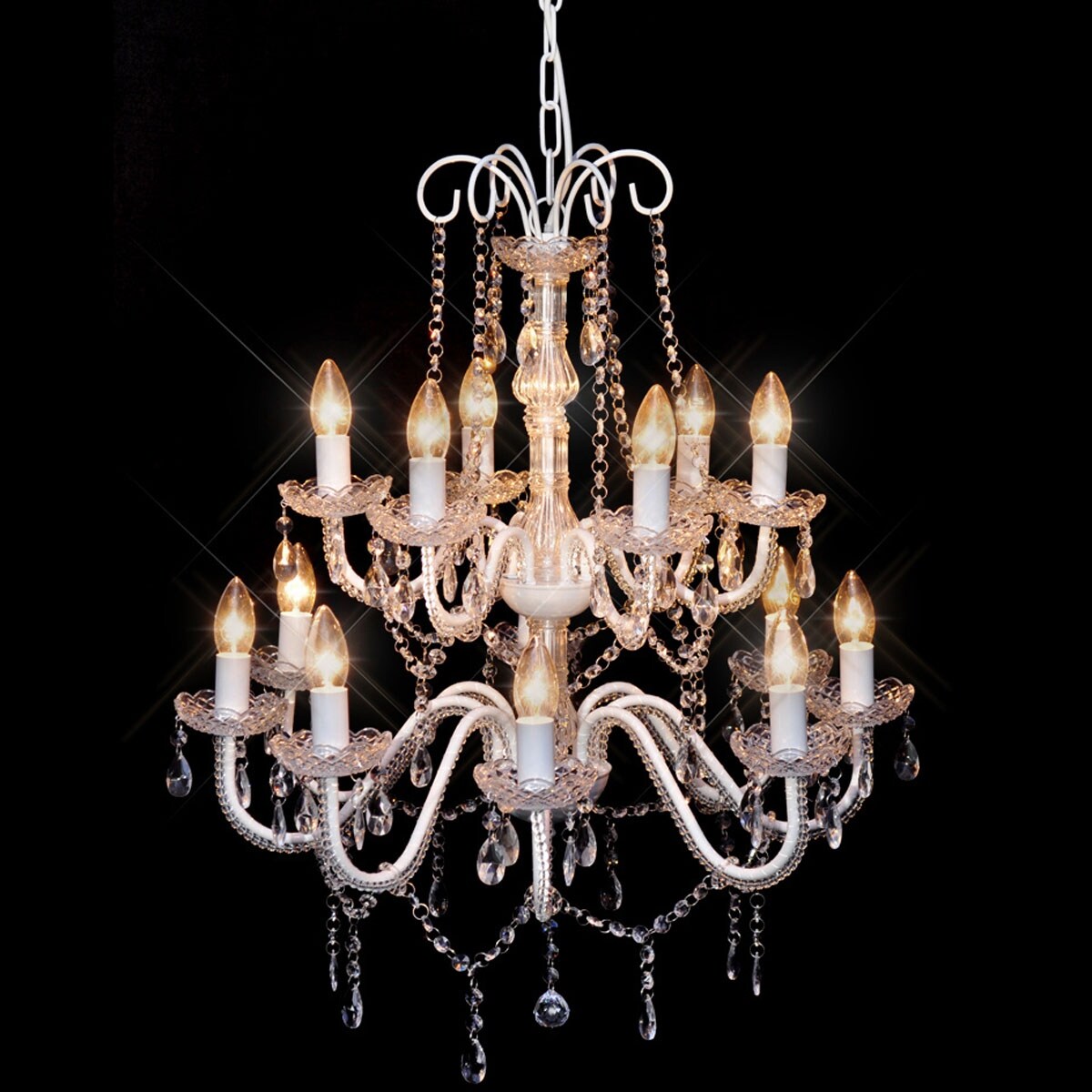 vidaXL Crystal Chandelier Antique Pendant Light Ceiling Lamp Wall Fixture - Chandeliers For Bedrooms by Overstock.com