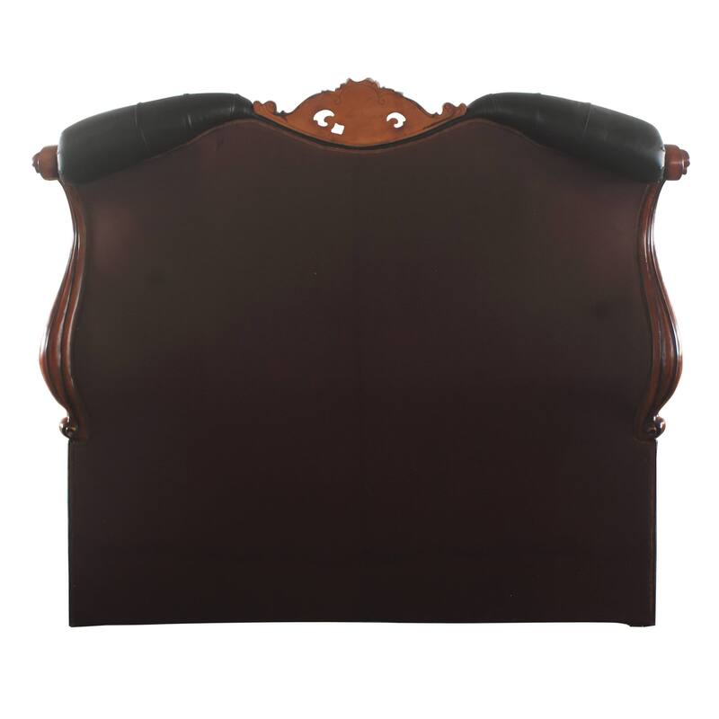 Adison Black and Cherry Oak Sleigh Bed