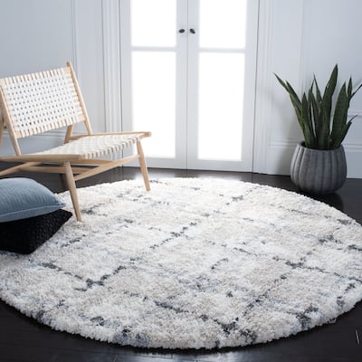 SAFAVIEH Fontana Shag Bekin Modern Check 2-inch Thick Rug