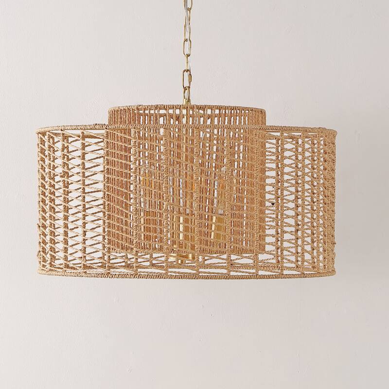 SAFAVIEH Lighting Jolanda Extendable Pendant - 25 In. W x 25 In. D x 20-79 In. H - 25Wx25Dx79H