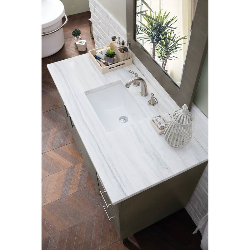 James Martin Vanities Metropolitan 48" Single Vanity, Silver Oak