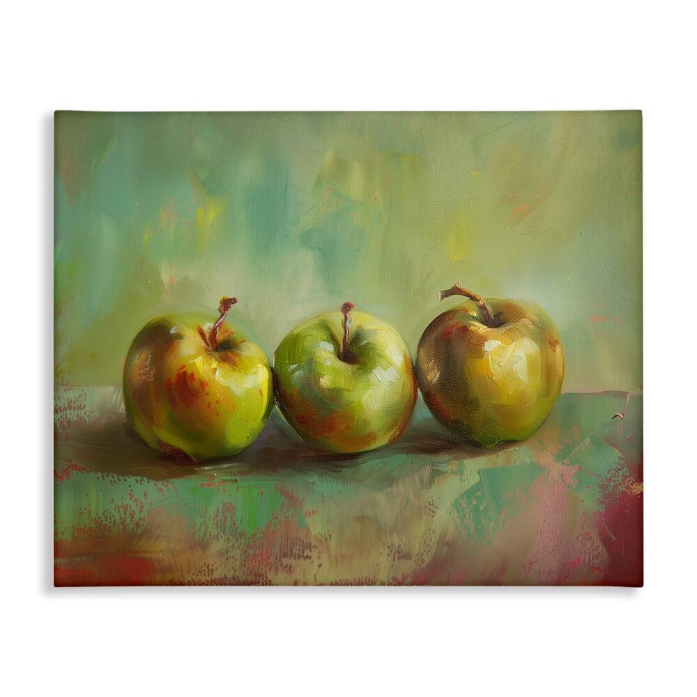 Stupell Traditional Apple Trio Still Life Canvas Wall Art Design By Arlington Prints