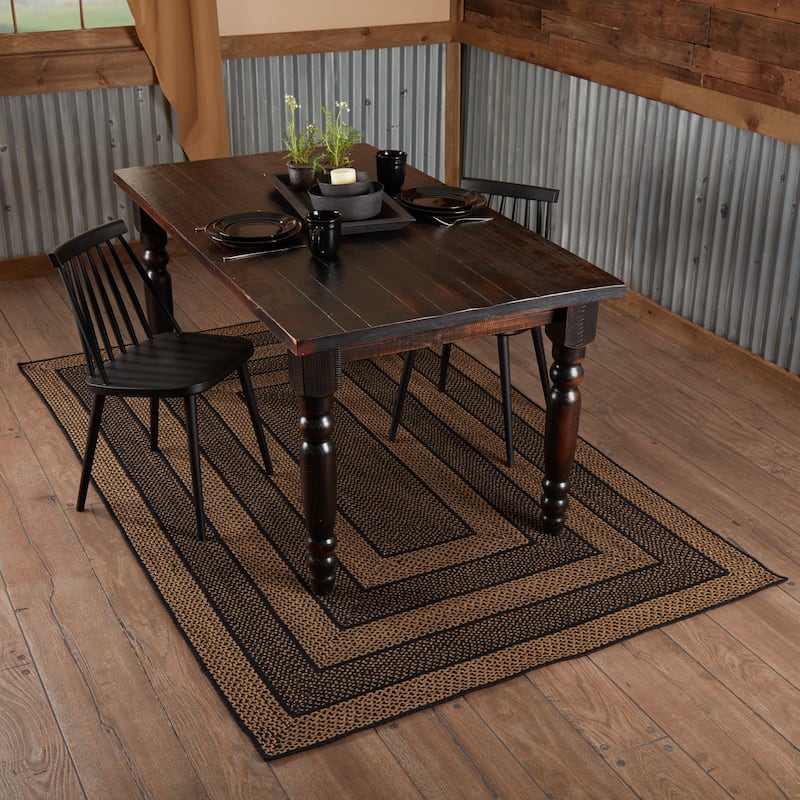 Farmhouse Jute Rug Rect w/ Pad 60x96 - 5' x 8' Rectangle