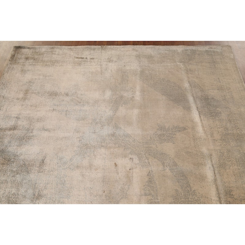 Contemporary / Modern Area Rug Hand-Knotted Abstract Wool Carpet - 5'7"x 7'10"