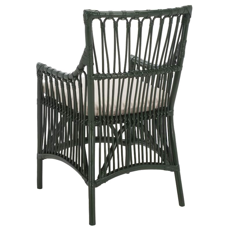 SAFAVIEH Zorianna Solid Wood Dining Chair with Cushion (Fully Assembled) - 22"W x 22"D x 36"H