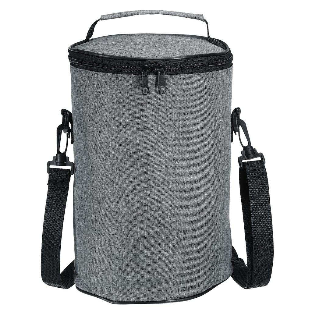 Portable Waterproof Insulated Food Jar Lunch Tote Bag, Grey
