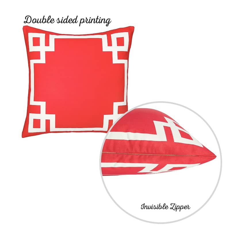 Geometric Greek Key Decorative Throw Pillow Cover