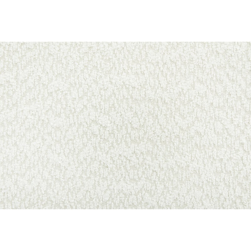 Queen / King Modern White Boucle Upholstered Bed with Rubberwood Legs