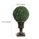 preview thumbnail 2 of 5, 2 Pcs 12" Artificial Plant Topiary Ball with Pot, Faux Boxwood Balls with LED
