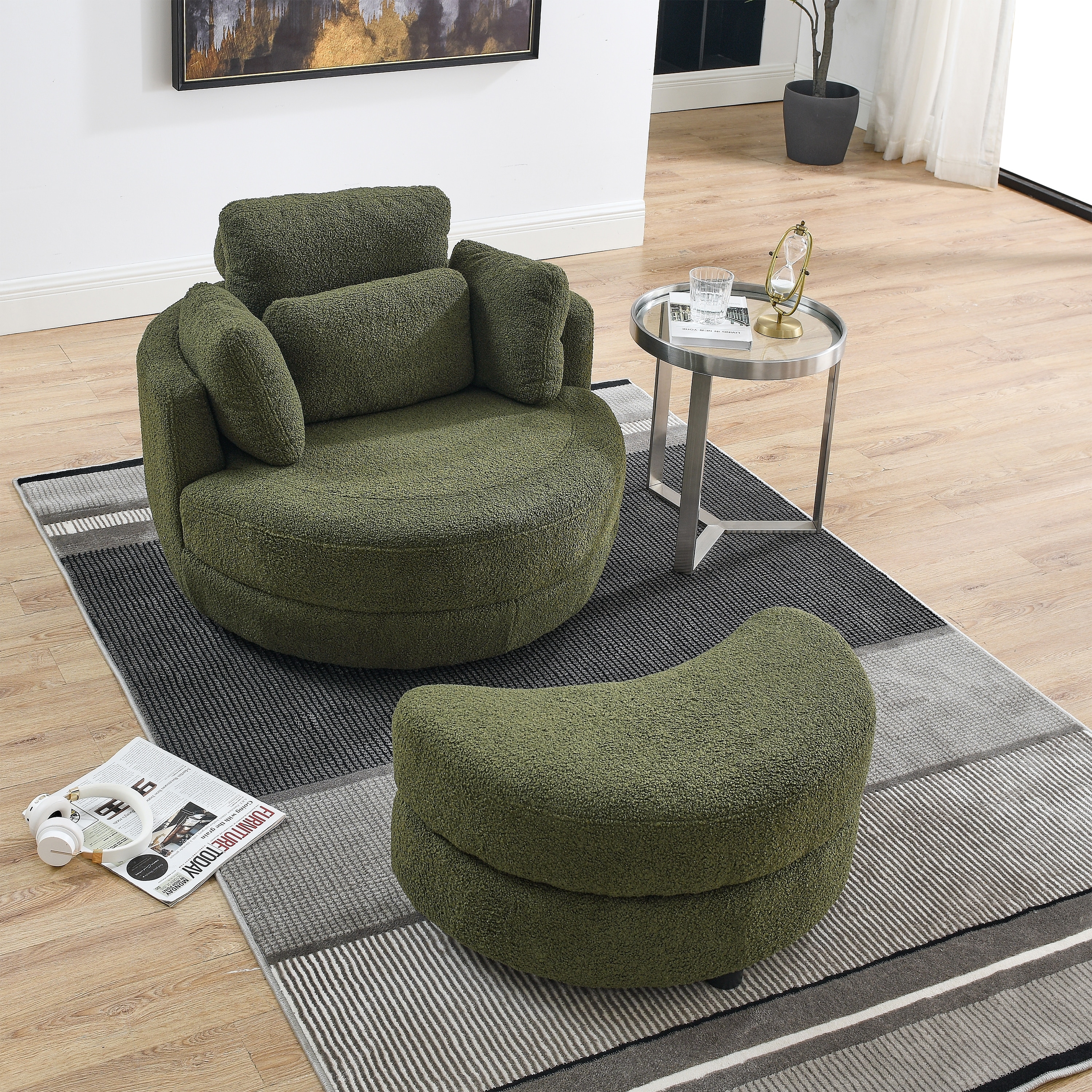 Cuddler swivel sofa chair outlet