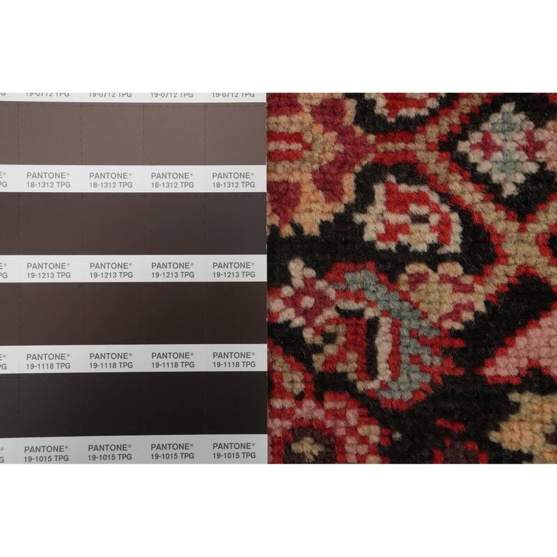 Hand Knotted Oriental 100% Wool Carpet Traditional Geometric Black Karabagh Runner Rug - 19' 1'' X 3' 7''