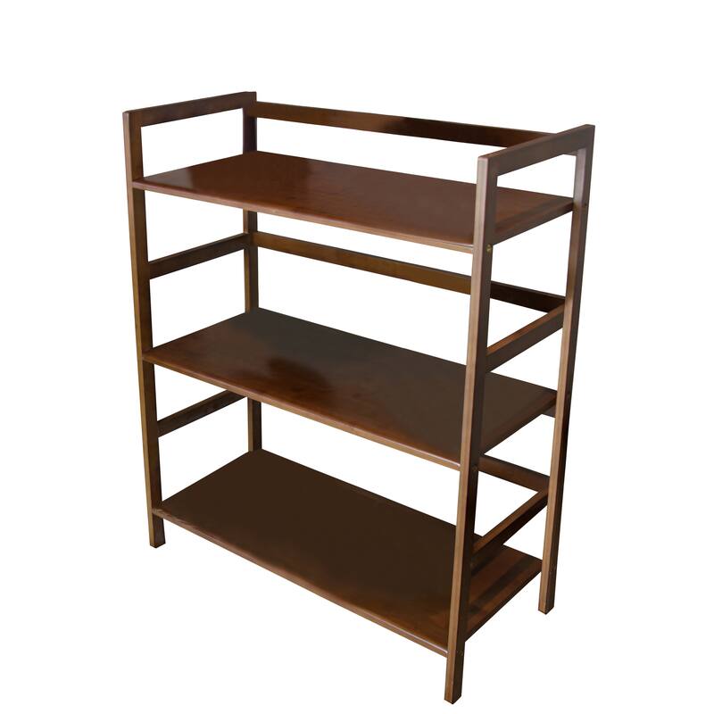 3 Tier Bamboo Frame Stackable Bookshelf - Caramel
