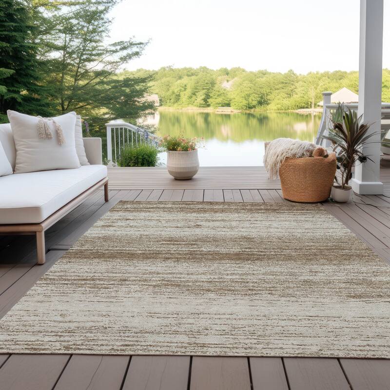 Machine Washable Indoor/ Outdoor Chantille Ombre Rug - Brown - 2'6" x 3'10"