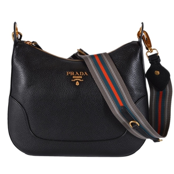 black leather crossbody strap