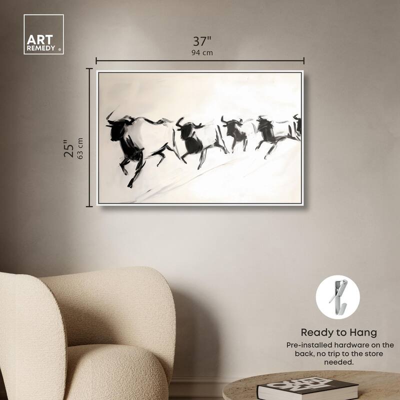 Bovine II Canvas by Art Remedy