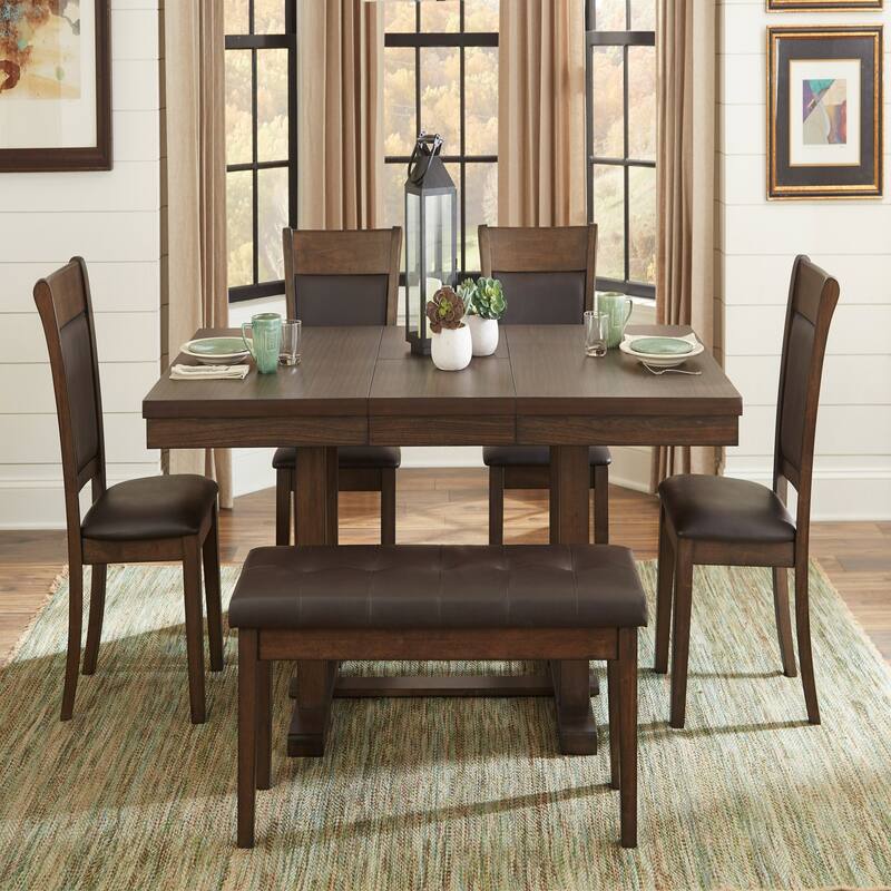Transitional Dining Furniture 1pc Wooden Bench