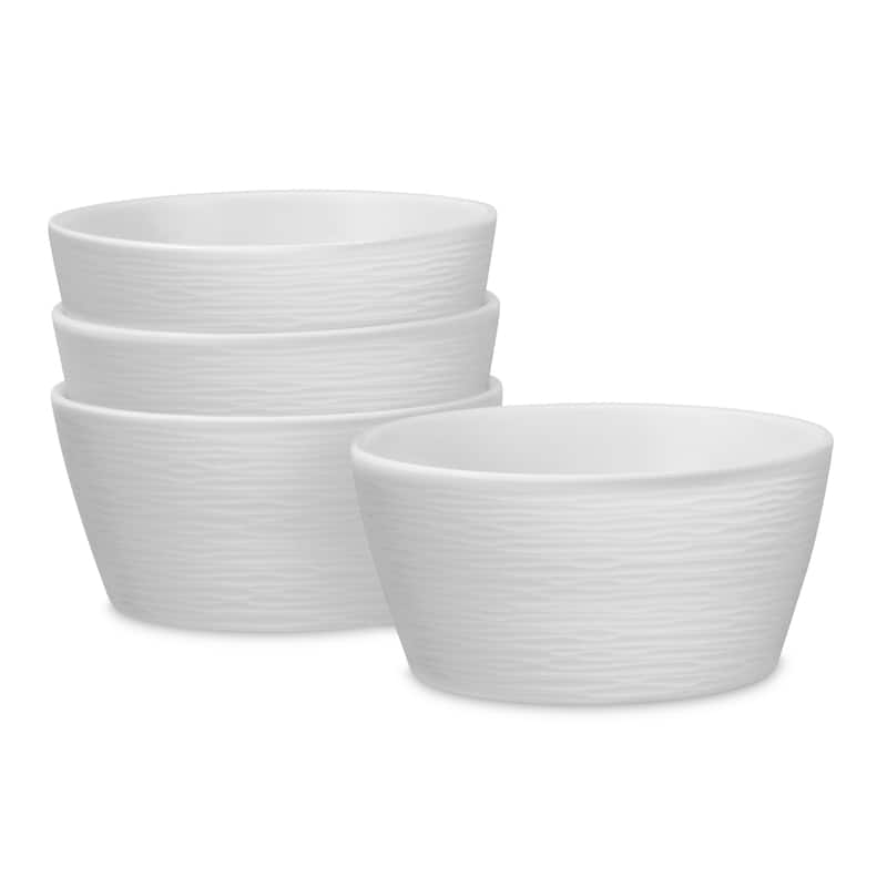 Noritake Colorscapes Swirl Set Of 4 Cereal Bowls, 6", 25 Oz. - N/A - White