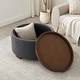 preview thumbnail 27 of 51, Huimo Modern round wooden tray Ottoman with Storage