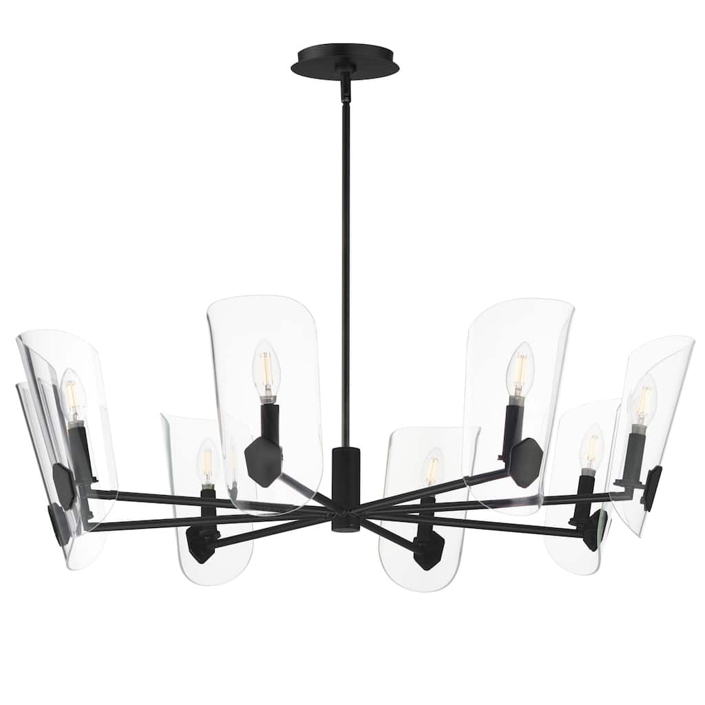 Maxim 32358CL Armory 8 Light 36" Wide Taper Candle Style Chandelier