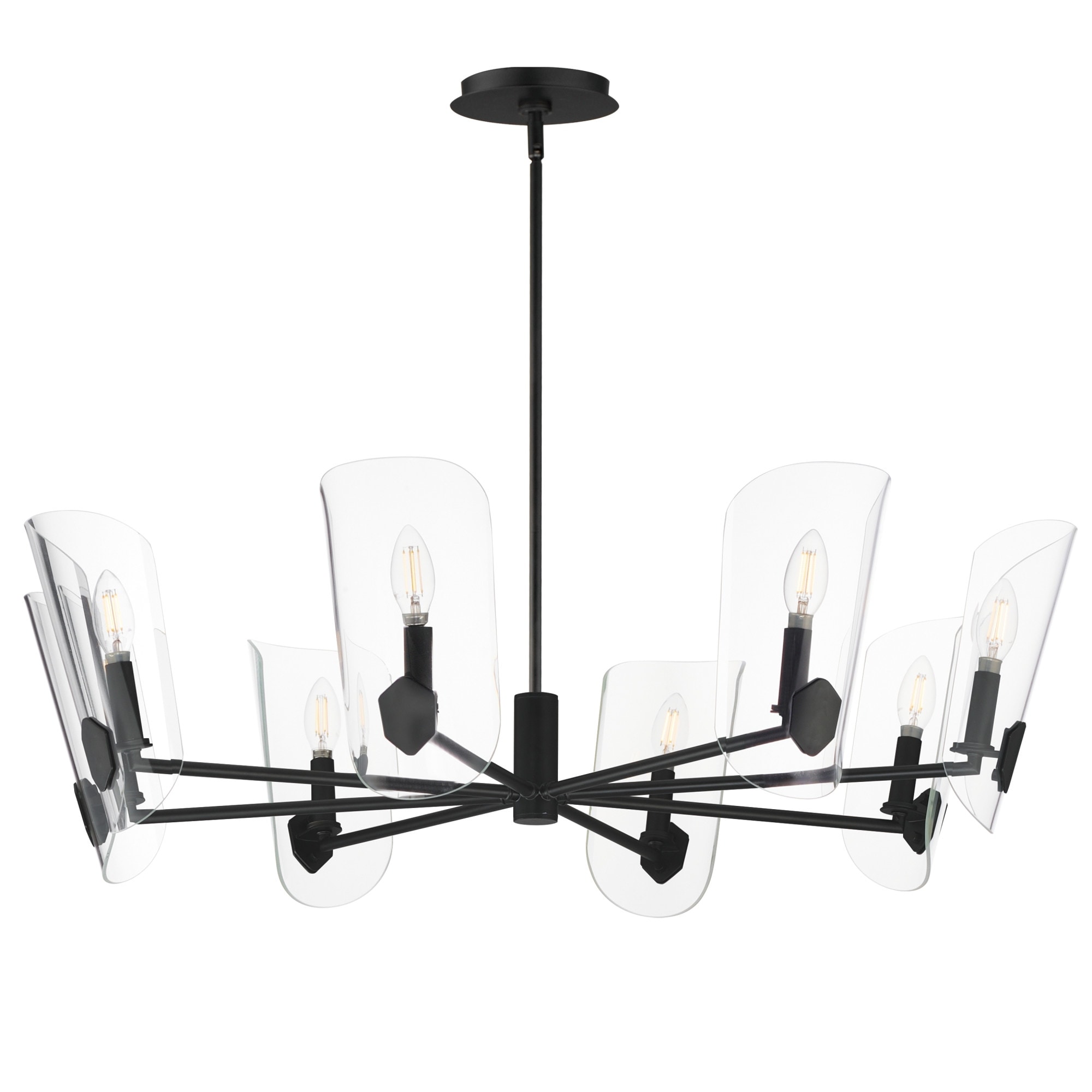 Maxim 32358CL Armory 8 Light 36" Wide Taper Candle Style Chandelier
