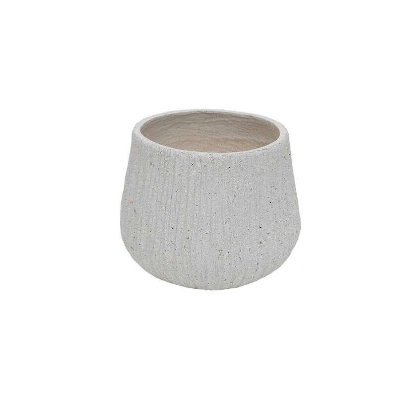 11"Dia x 9.06"H Large Round Planters, Outdoor Planters with Drainage Holes, Plant Pot with Cement Texture Plant Pots