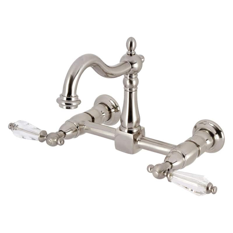 Kingston Brass KS126.WLL Willshire 1.8 GPM Wall Mounted Widespread - Brushed Nickel
