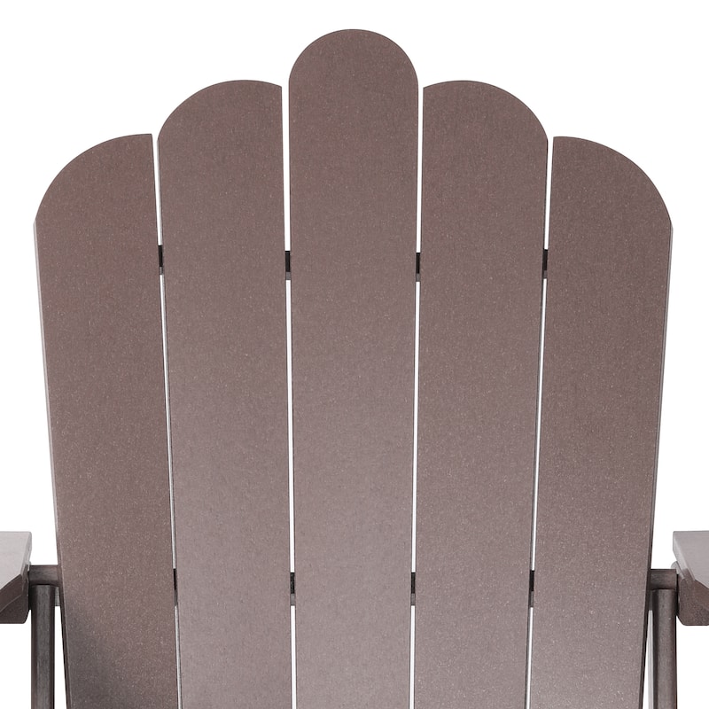 Aderson Outdoor Poly Adirondack Chair Set with Coffee Table