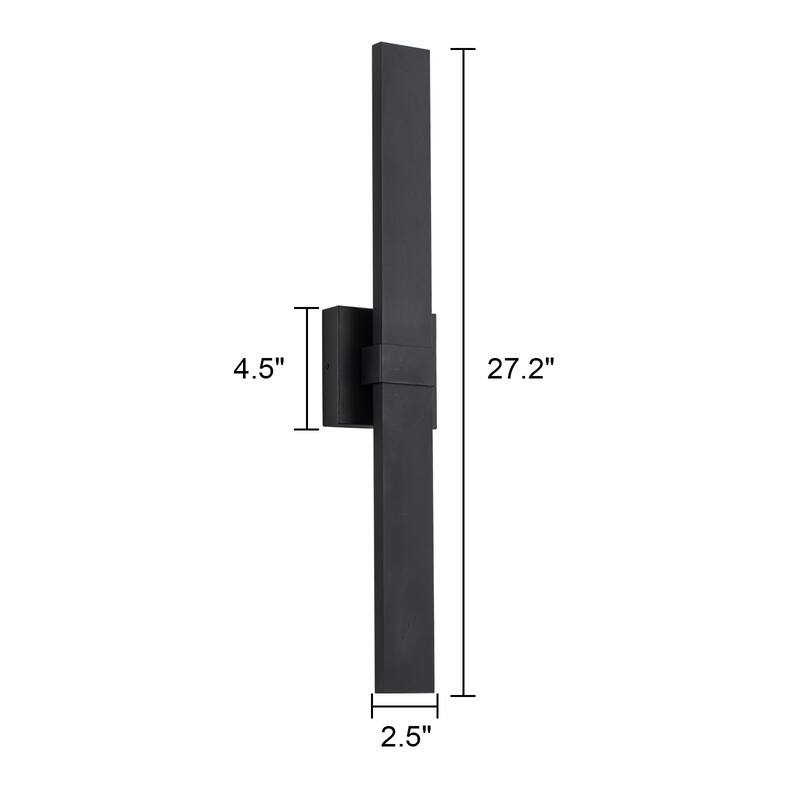 27" H Outdoor Linear Integrated LED Wall Sconce - H27.2" x W4.5"