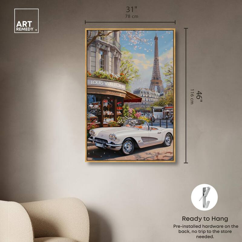 A View of Paris from the Car Canvas by Art Remedy