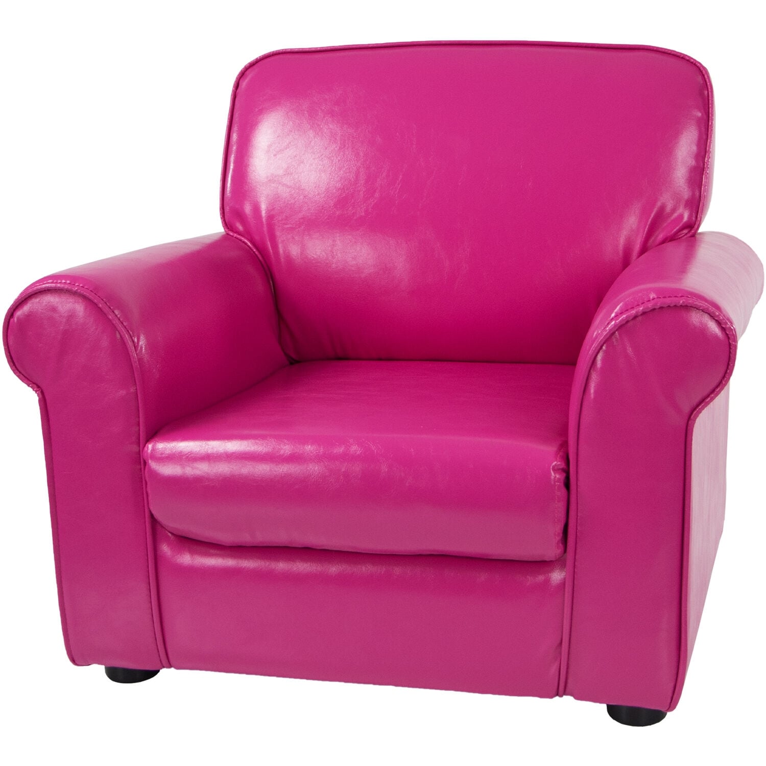 pink leather chair