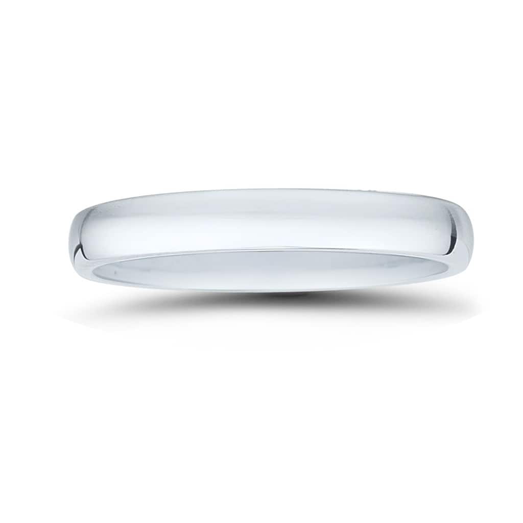 Platinum 3mm Domed Comfort Fit Wedding Band