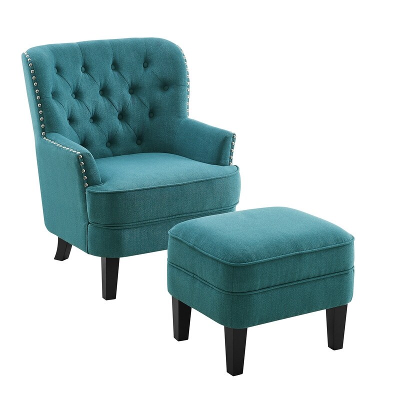 Meltzer wingback best sale chair and ottoman