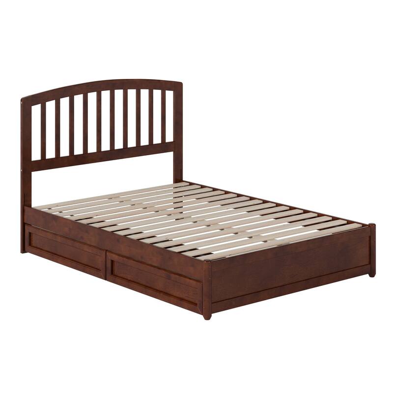 Lucia Platform Bed with Panel Footboard and Storage Drawers