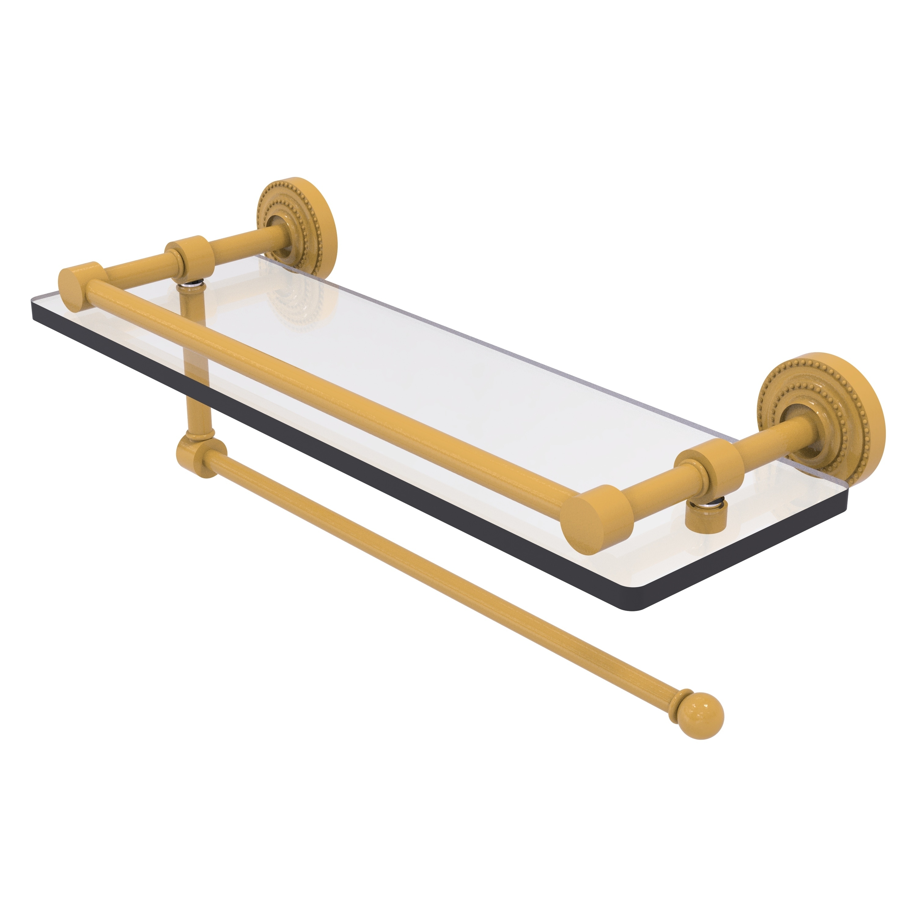 Allied Brass Dottingham Collection Paper Towel Holder with 16 Inch Gallery Glass Shelf