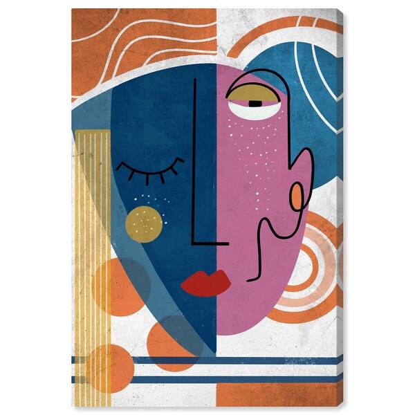 Oliver Gal 'Geometric Cubist Female Portrait' Canvas Art Print