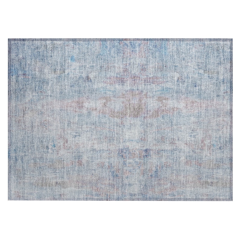 Machine Washable Indoor/ Outdoor Muted Ombre Chantille Rug