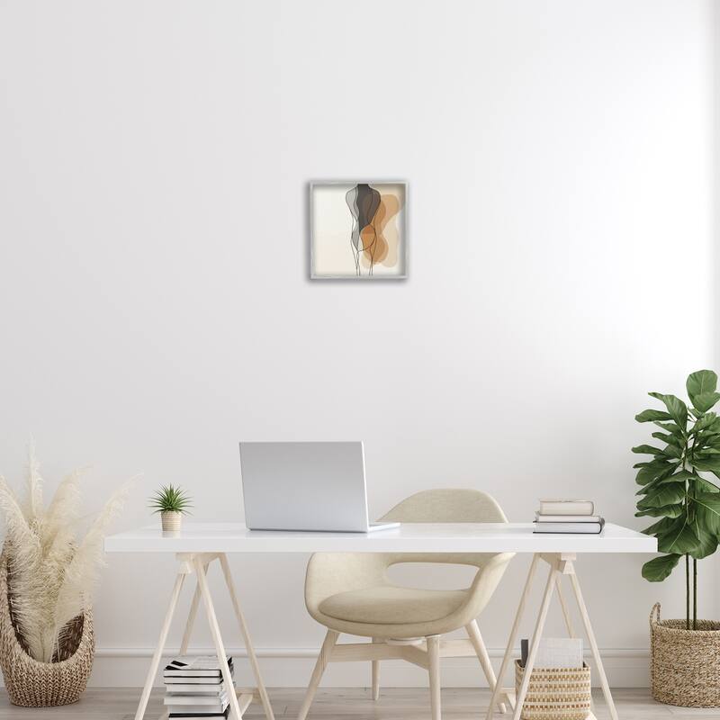 Stupell Earthy Neutrals Pattern Framed Giclee Art Design By LSR Creative Studio