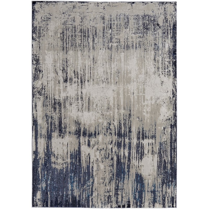 Xiho Power Loomed Distressed Abstract Modern Non Skid Area Rug By HomeRoots - 8' x 10'