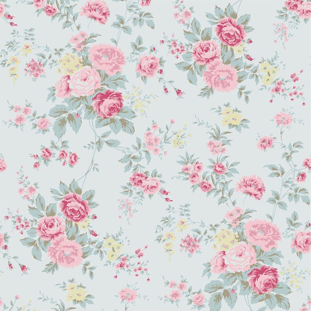 Shabby Chic by Rachel Ashwell Wild Flower Blue Wallpaper